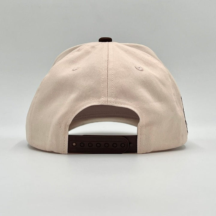 [🚨PRE - ORDER - SHIPS JANUARY 16TH🚨] ‘YHWH’ Structured SnapBack - Cream/Brown - Malta Apparel