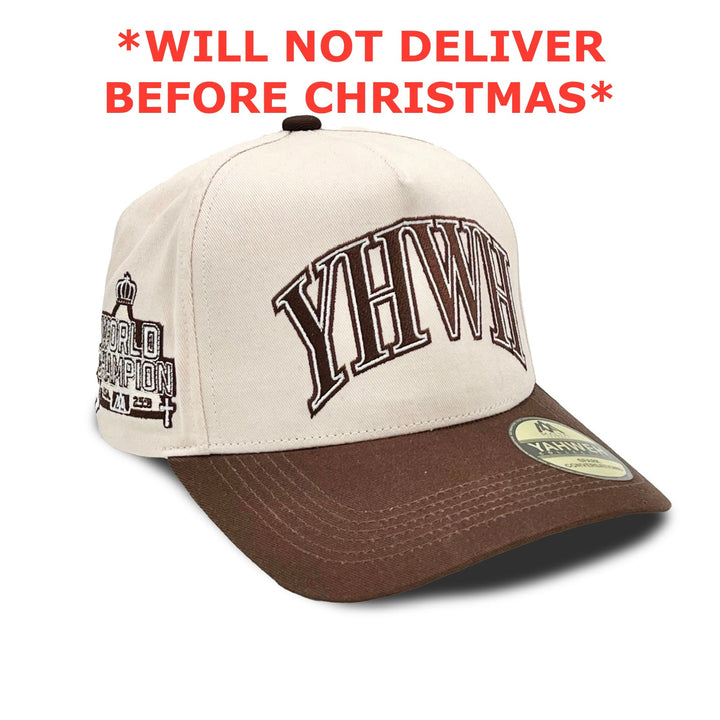 [🚨PRE - ORDER - SHIPS JANUARY 16TH🚨] ‘YHWH’ Structured SnapBack - Cream/Brown - Malta Apparel