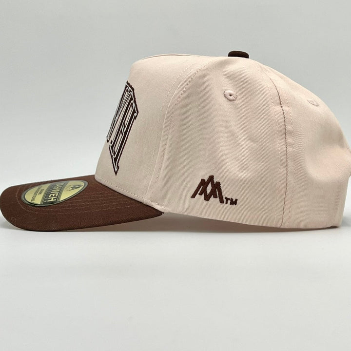 [🚨PRE - ORDER - SHIPS JANUARY 16TH🚨] ‘YHWH’ Structured SnapBack - Cream/Brown - Malta Apparel