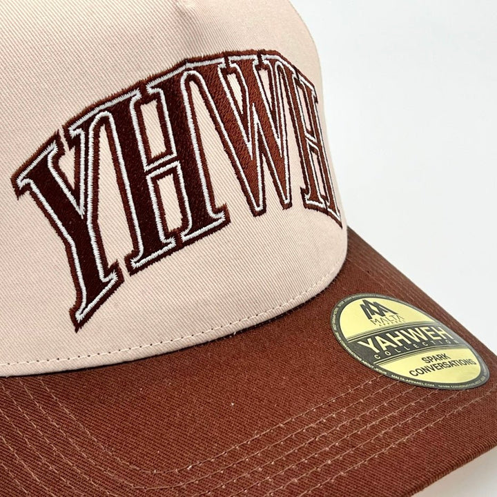 [🚨PRE - ORDER - SHIPS JANUARY 16TH🚨] ‘YHWH’ Structured SnapBack - Cream/Brown - Malta Apparel