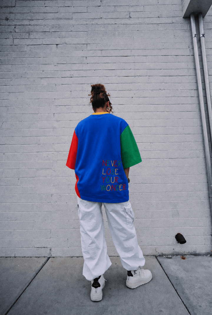 [PRE-ORDER - SHIPS MID-SEPTEMBER] Childlike Faith Color Block Tee (Adult Oversized) - Malta Apparel