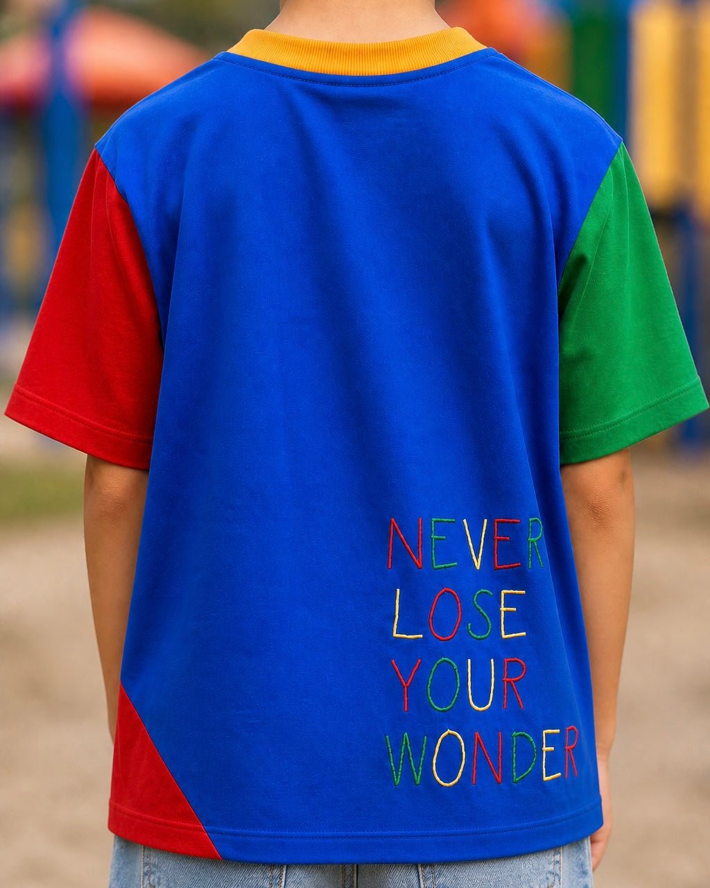 [PRE-ORDER - SHIPS MID-SEPTEMBER] Childlike Faith Color Block Tee (Youth Oversized) - Malta Apparel