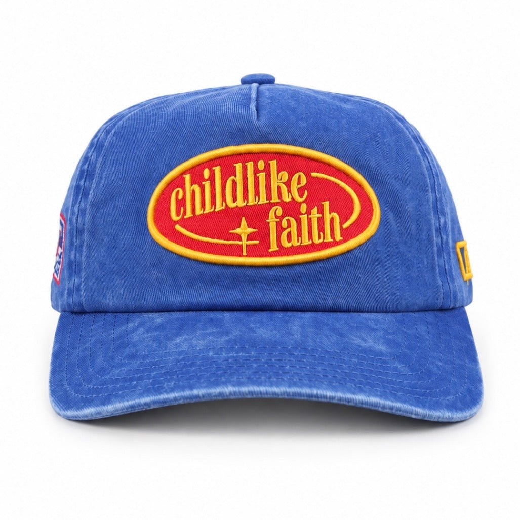 [PRE-ORDER - SHIPS MID-SEPTEMBER] Childlike Faith Unstructured SnapBack - Blue - Malta Apparel