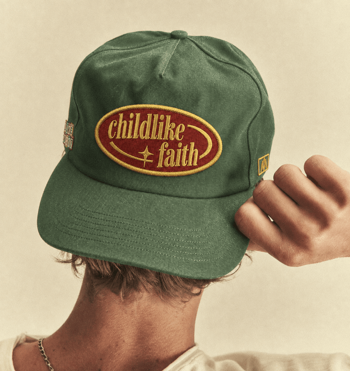 [PRE-ORDER - SHIPS MID-SEPTEMBER] Childlike Faith Unstructured SnapBack - Green - Malta Apparel