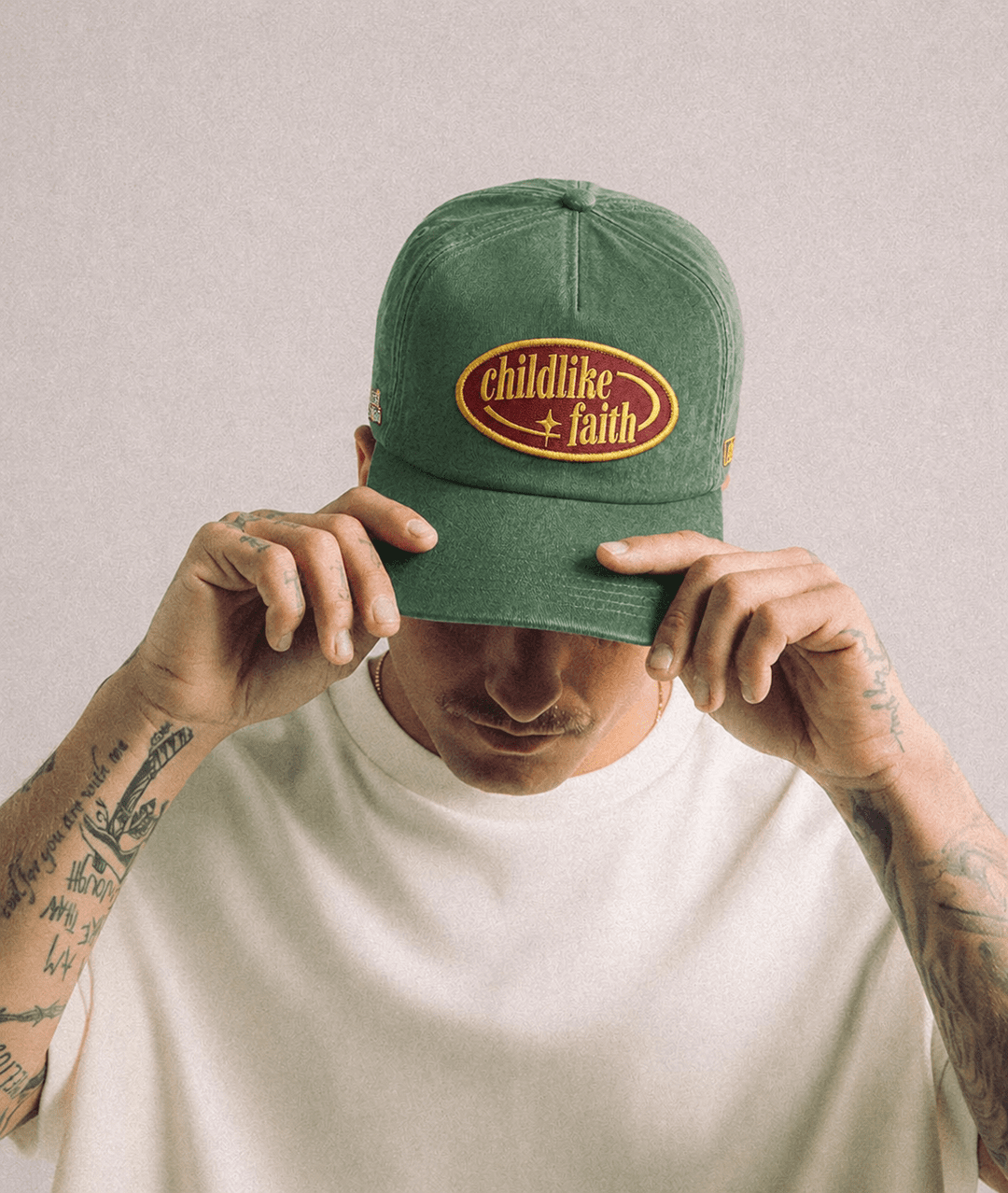 [PRE-ORDER - SHIPS MID-SEPTEMBER] Childlike Faith Unstructured SnapBack - Green - Malta Apparel