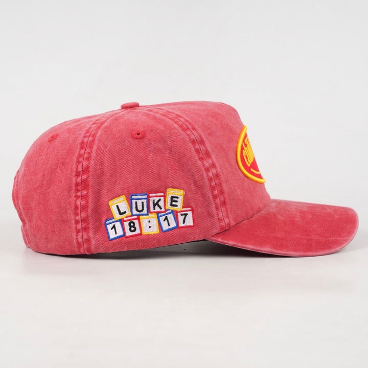 [PRE-ORDER - SHIPS MID-SEPTEMBER] Childlike Faith Unstructured SnapBack - Red - Malta Apparel
