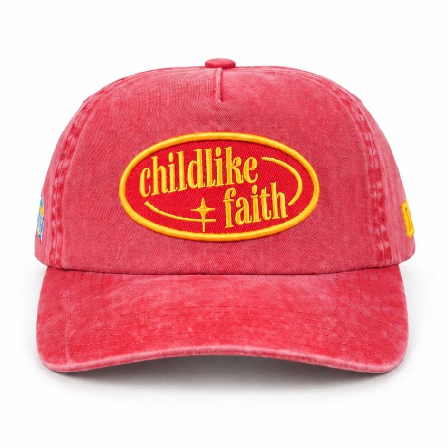 [PRE-ORDER - SHIPS MID-SEPTEMBER] Childlike Faith Unstructured SnapBack - Red - Malta Apparel