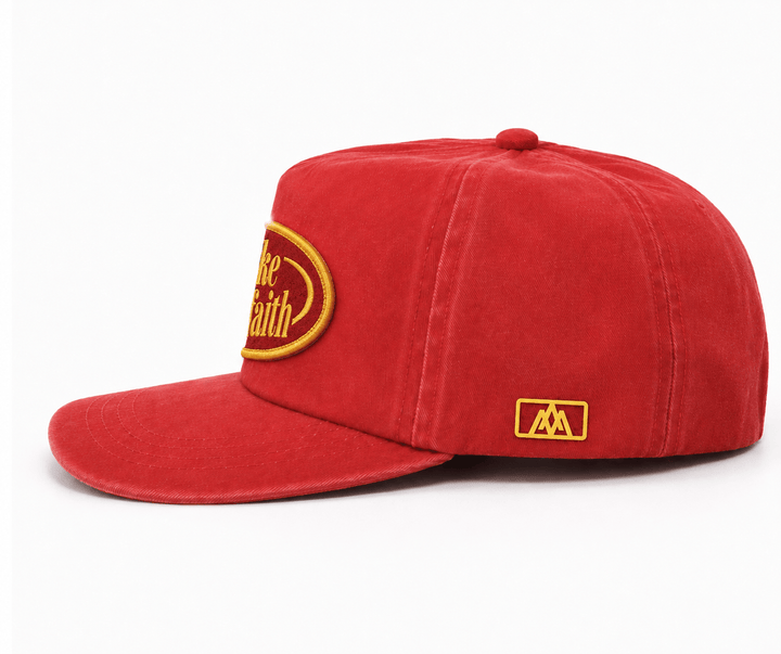 [PRE-ORDER - SHIPS MID-SEPTEMBER] Childlike Faith Unstructured SnapBack - Red - Malta Apparel