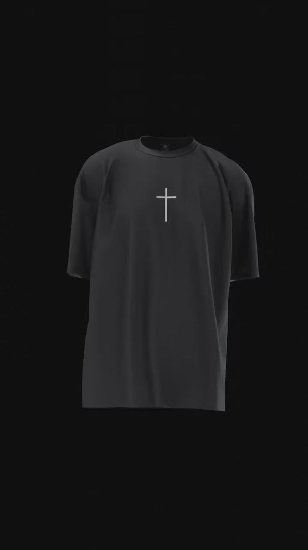 Jesus Saved My Life PUFF PRINT - Black