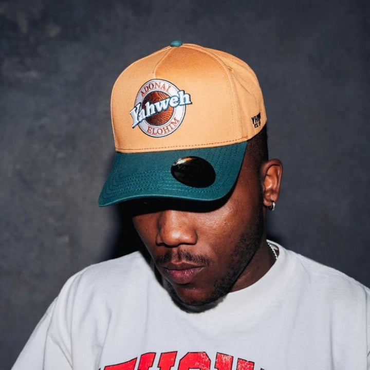‘Yahweh’ Premium Cotton SnapBack - Copper/Teal - Malta Apparel