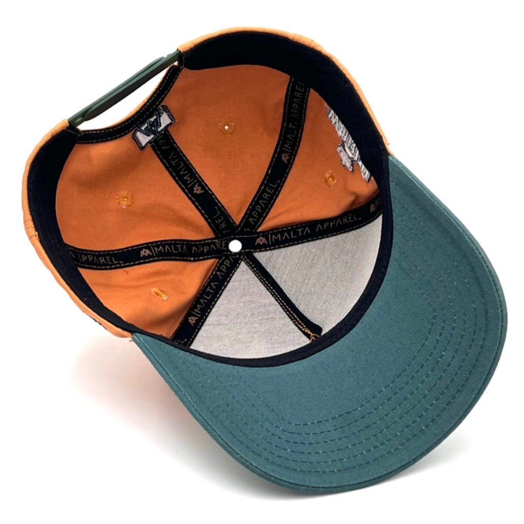 ‘Yahweh’ Premium Cotton SnapBack - Copper/Teal - Malta Apparel