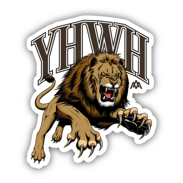 ‘YHWH’ Lion Sticker - Malta Apparel