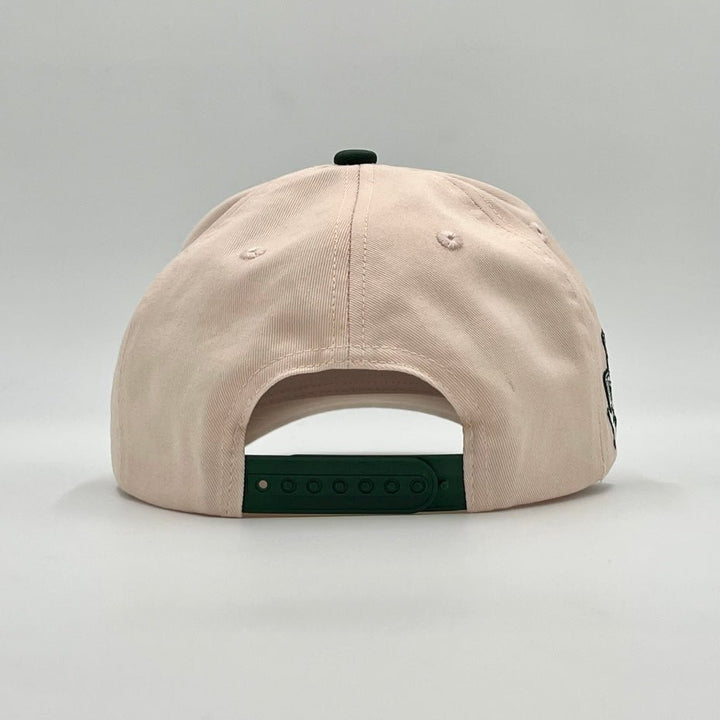 ‘YHWH’ Structured SnapBack - Cream/Billiard Green - Malta Apparel