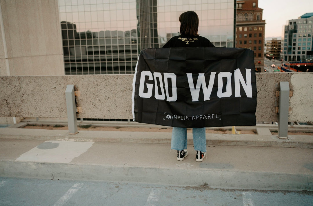 ‘God Won’ Flag - Malta Apparel