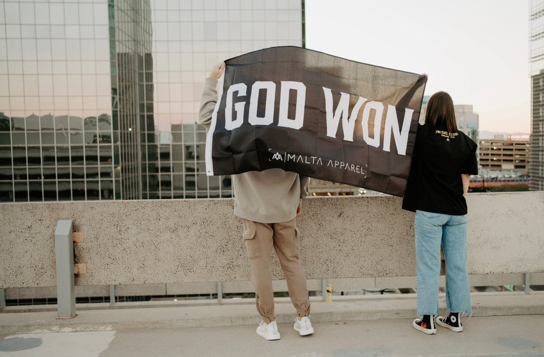 ‘God Won’ Flag - Malta Apparel