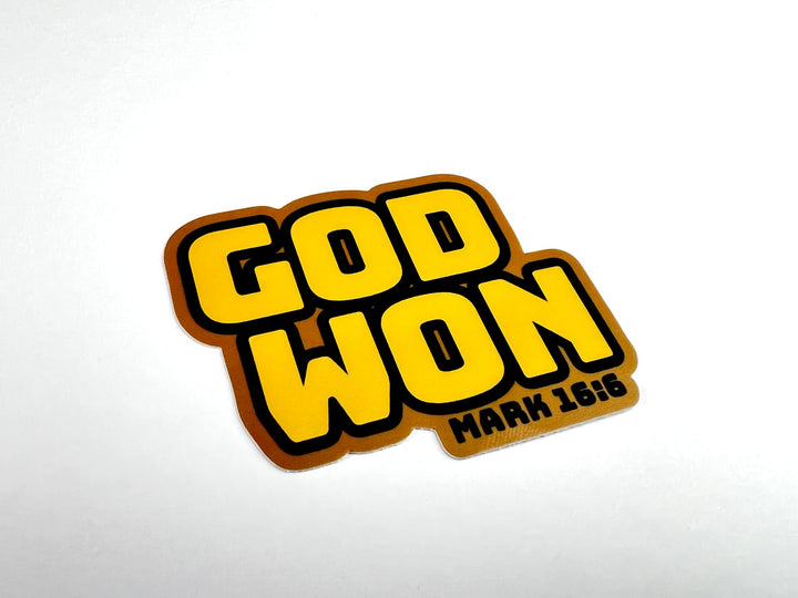God Won Hydroflask Stickers - Malta Apparel