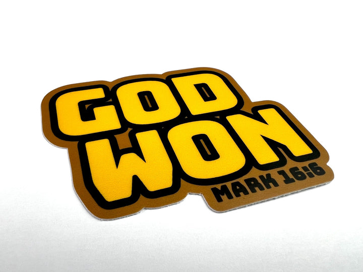 God Won Hydroflask Stickers - Malta Apparel