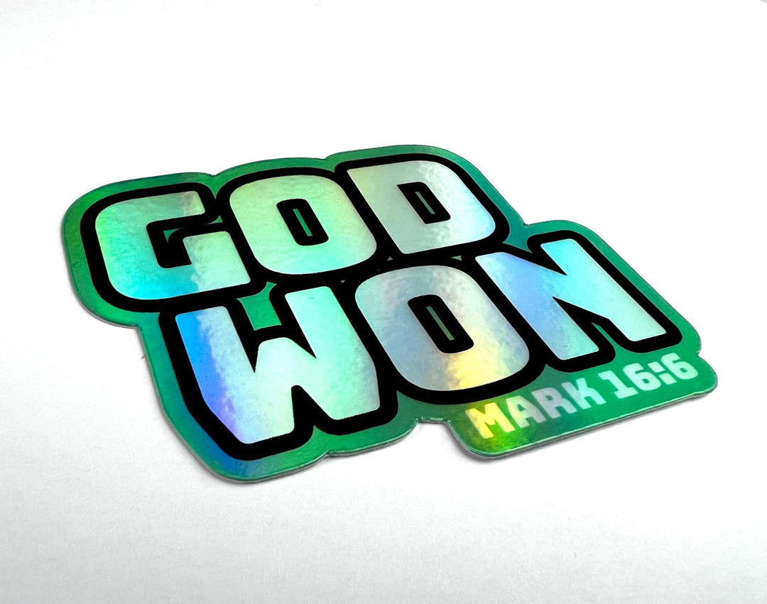 God Won Hydroflask Stickers - Malta Apparel