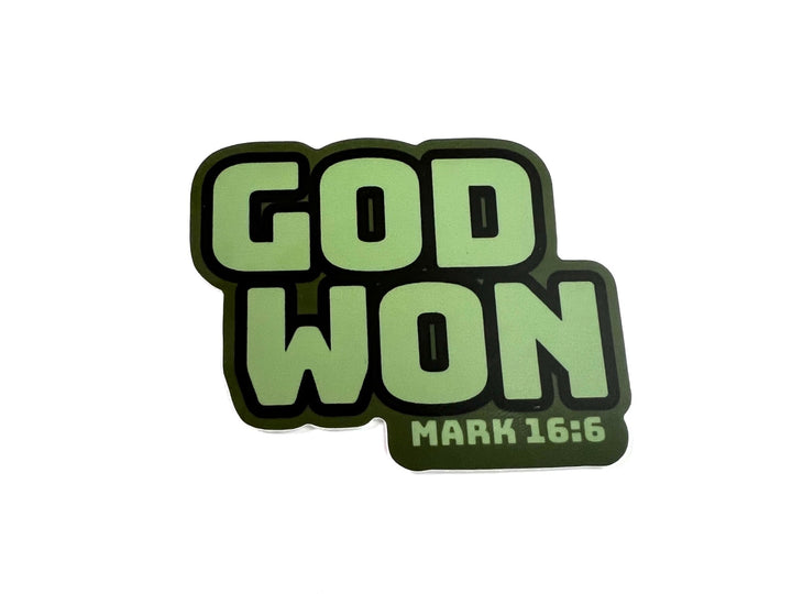 God Won Hydroflask Stickers - Malta Apparel