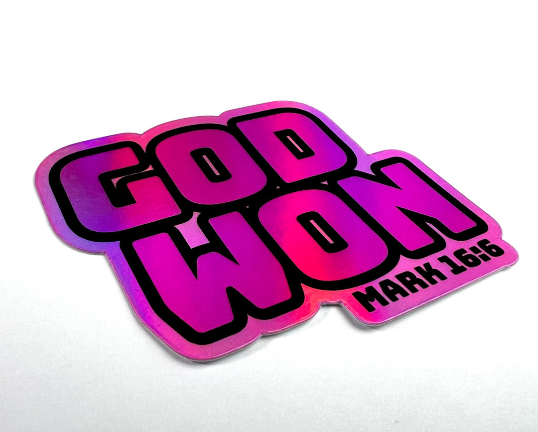 God Won Hydroflask Stickers - Malta Apparel