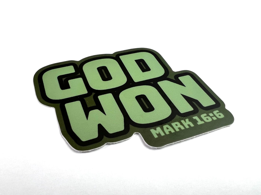 God Won Hydroflask Stickers - Malta Apparel