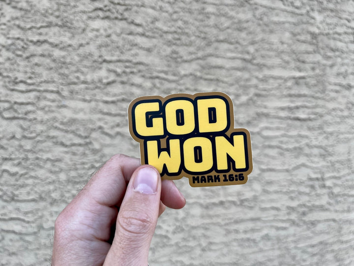 God Won Hydroflask Stickers - Malta Apparel