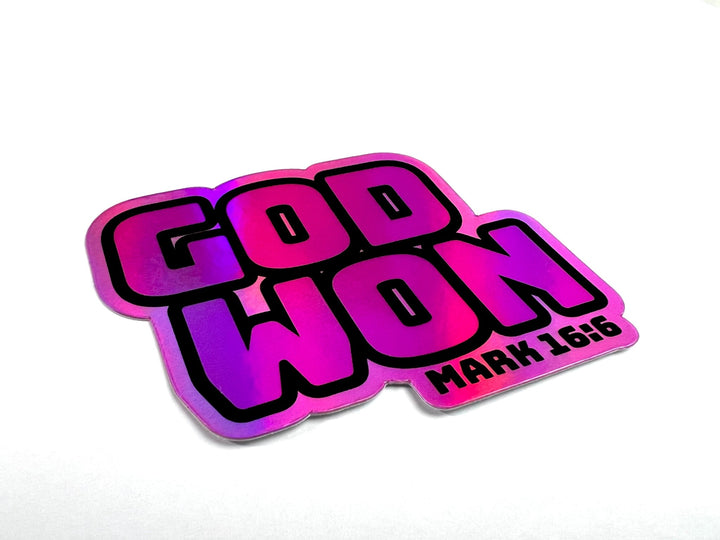 God Won Hydroflask Stickers - Malta Apparel