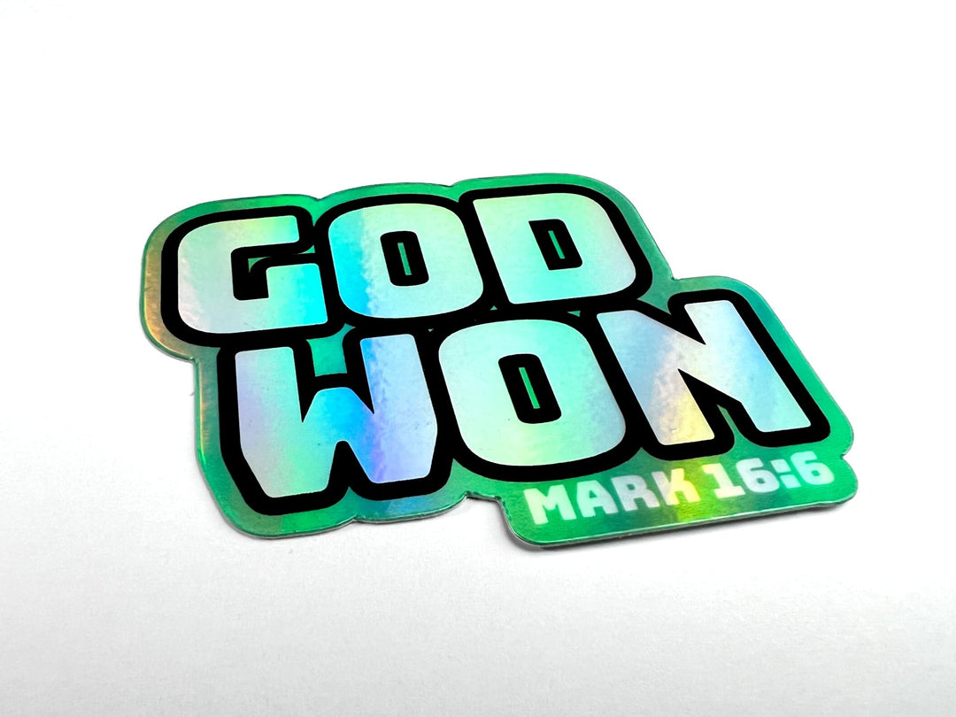 God Won Hydroflask Stickers - Malta Apparel