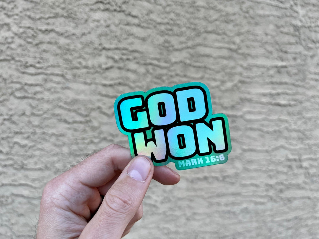God Won Hydroflask Stickers - Malta Apparel