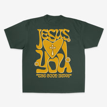 Load image into Gallery viewer, “Tell The World” Garment Dyed Tee - Moss (Without Walls Church Collab)

