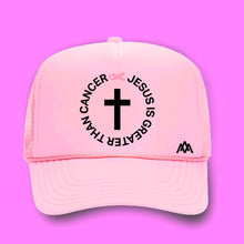 Load image into Gallery viewer, JESUS &gt; cancer Trucker - Pale Pink
