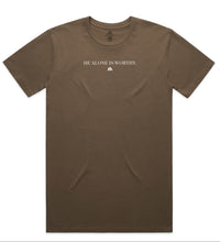 Load image into Gallery viewer, He Alone Is Worthy Regular Fit Tee - Walnut
