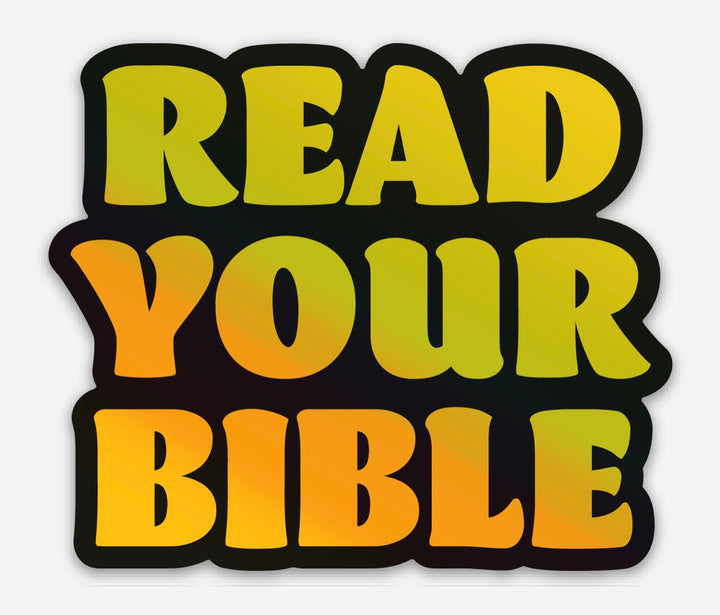 Read Your Bible Holographic Stickers - Malta Apparel