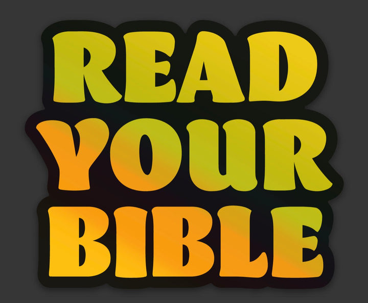 Read Your Bible Holographic Stickers - Malta Apparel